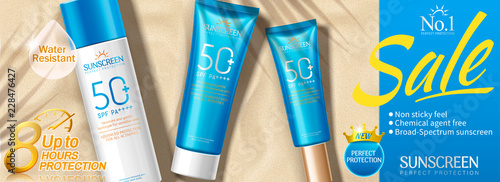 Summer sunscreen banner ads