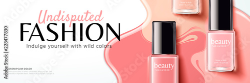 Pink nail lacquer banner ads