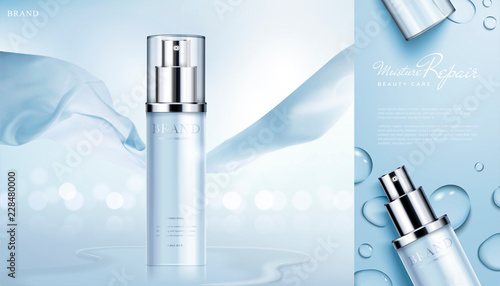 Moisturizing skin care products ads