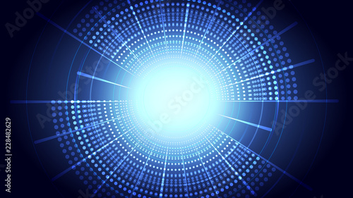 Abstract blue light and shade creative technology background. Vector illustration.