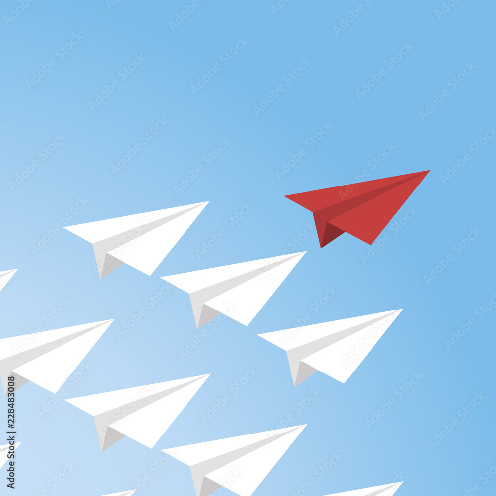 Leadership concept, standing out from the crowd. Leadership concept, standing out from the crowd.