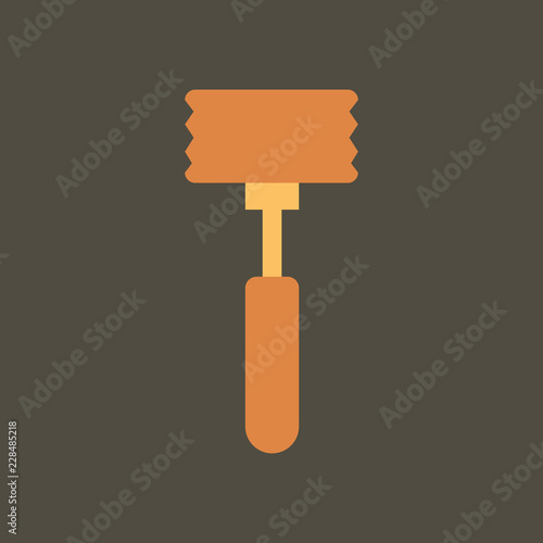 Silhouette icon hammer for meat