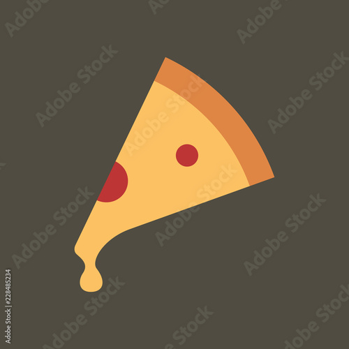 Silhouette icon juicy pizza