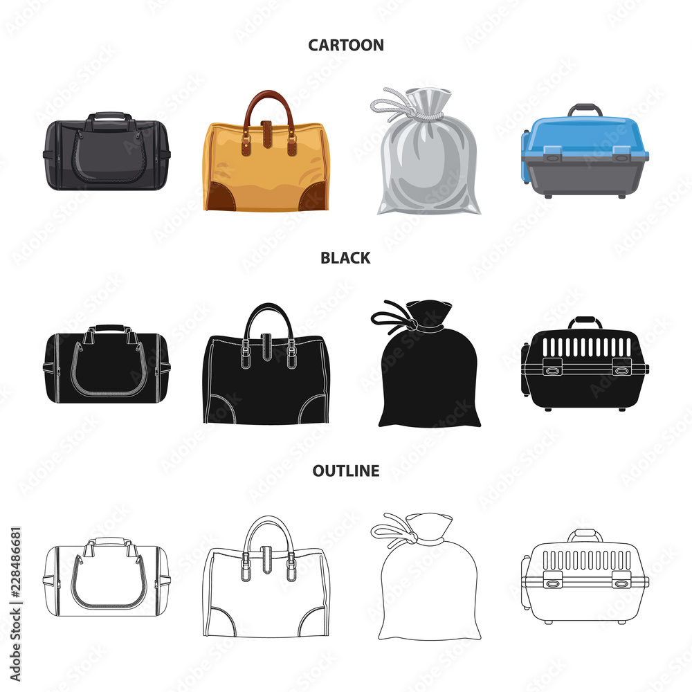 Vector design of suitcase and baggage icon. Collection of suitcase and journey vector icon for stock. Vector design of suitcase and baggage icon. Collection of suitcase and journey vector icon for stock.
