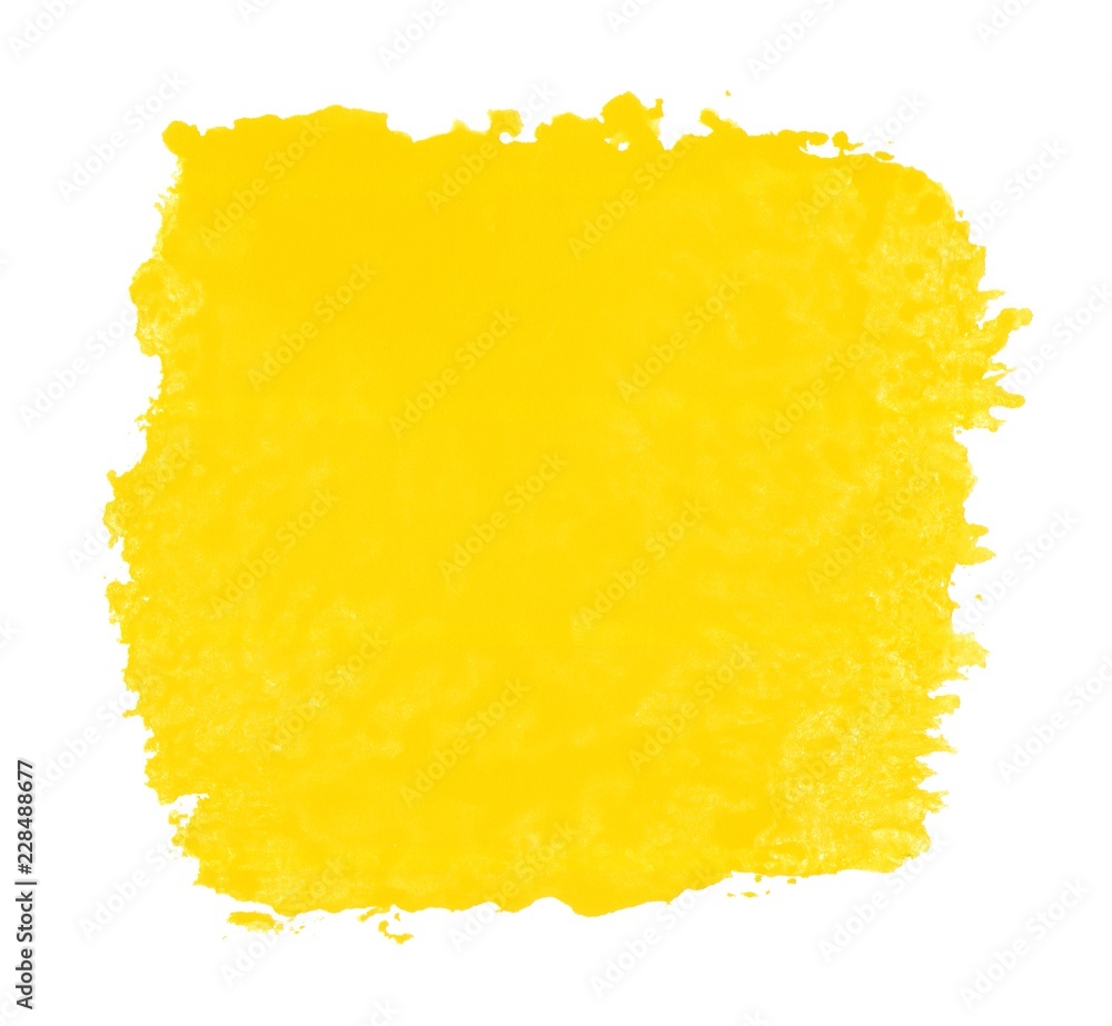 Naklejka premium Handgemalte Farbfläche mit gelber Farbe