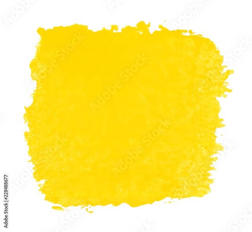 Handgemalte Farbfläche mit gelber Farbe