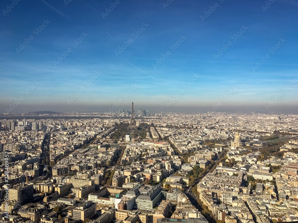 Overview of Paris including Eifel Tower