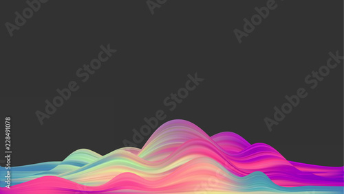 Abstract colorful vector background, color flow liquid wave