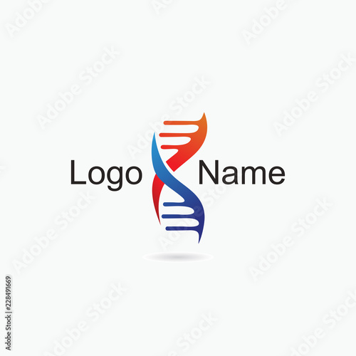 dna logo vector template