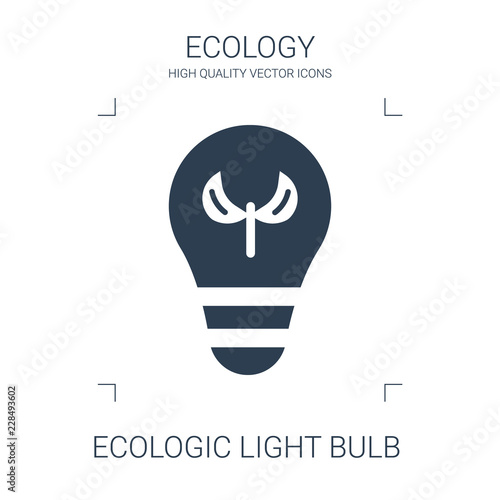 ecologic light bulb icon