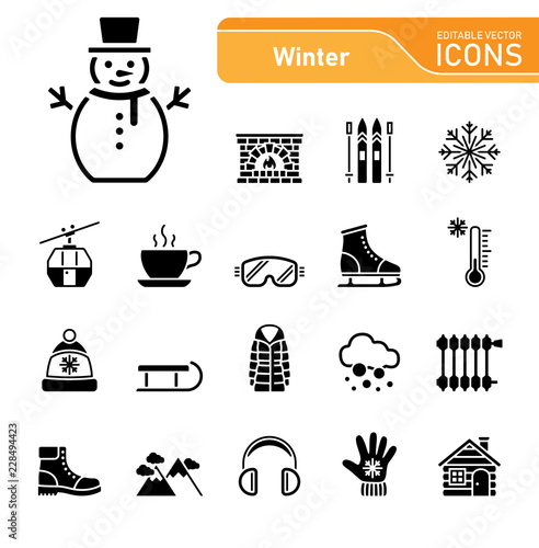 Winter Icons - Black