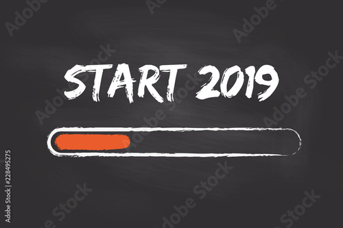 Kreidetafel - Start 2019 Ladebalken