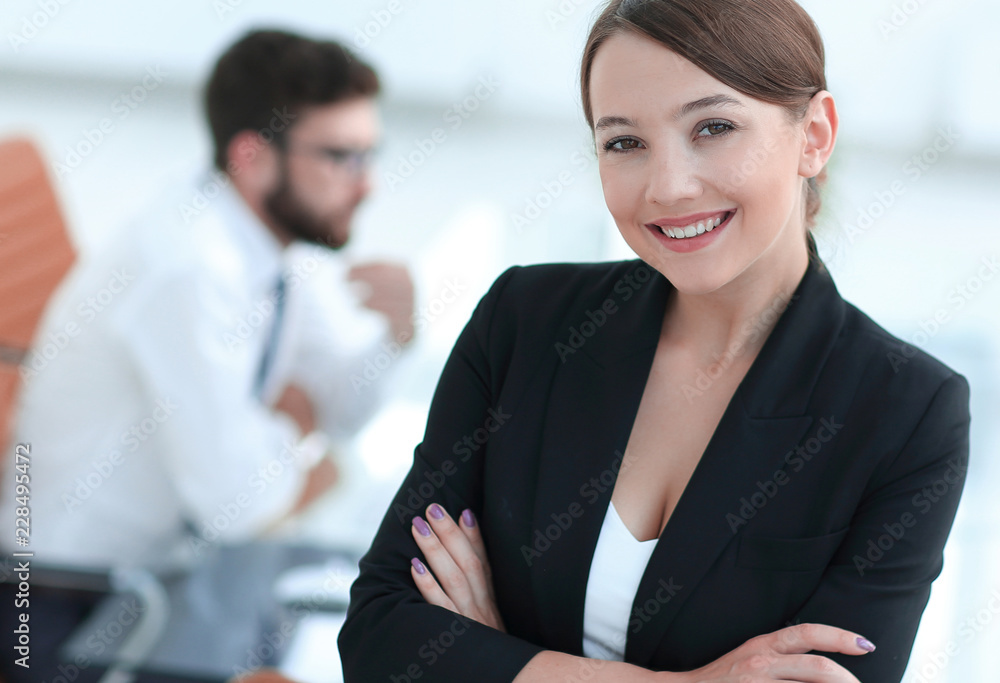 closeup.face of a successful business woman. closeup.face of a successful business woman.