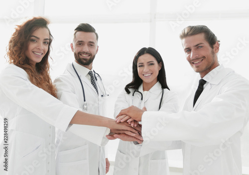 background image of a group of doctors
