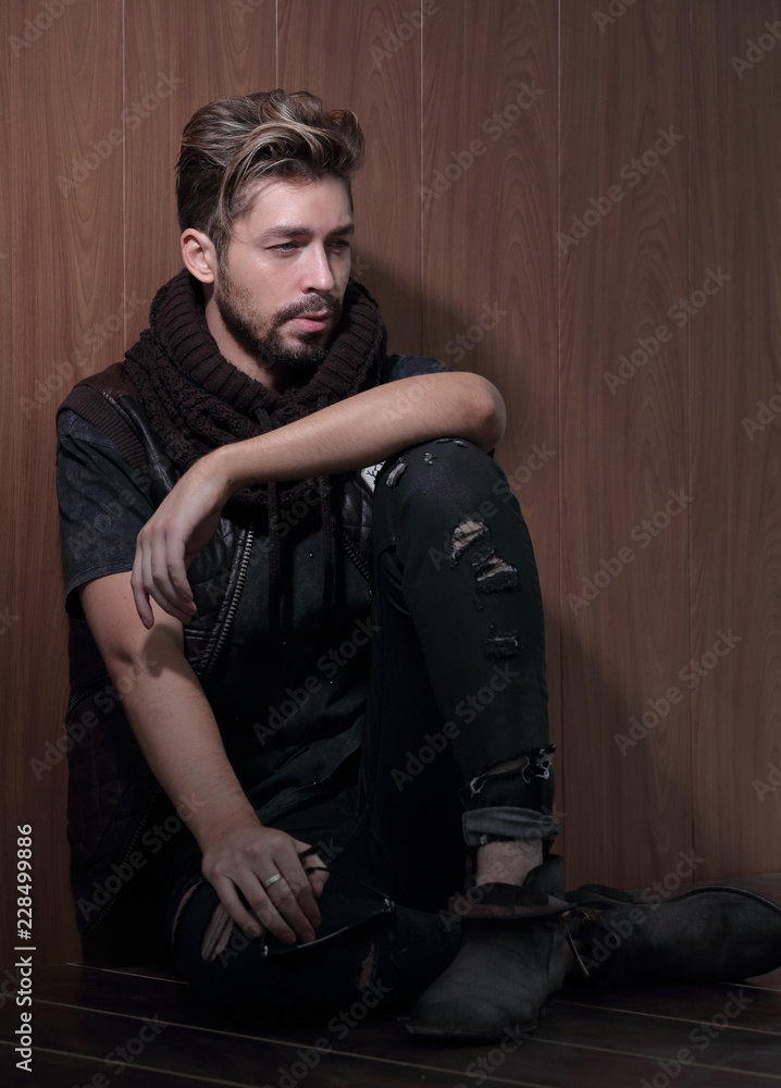 Studio portrait of stylish casual male Studio portrait of stylish casual male