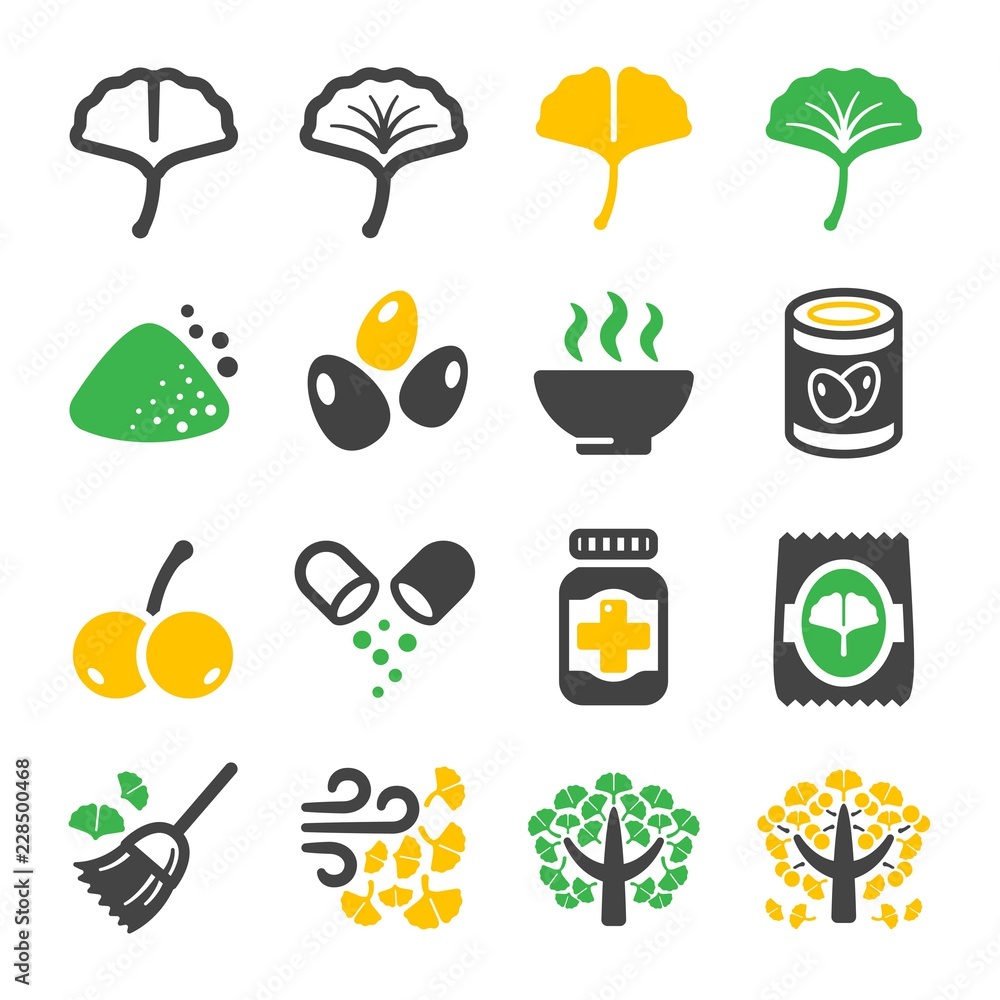 ginkgo icon set ginkgo icon set