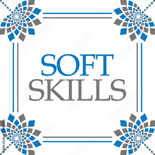 Soft Skills Blue Grey Floral Square 