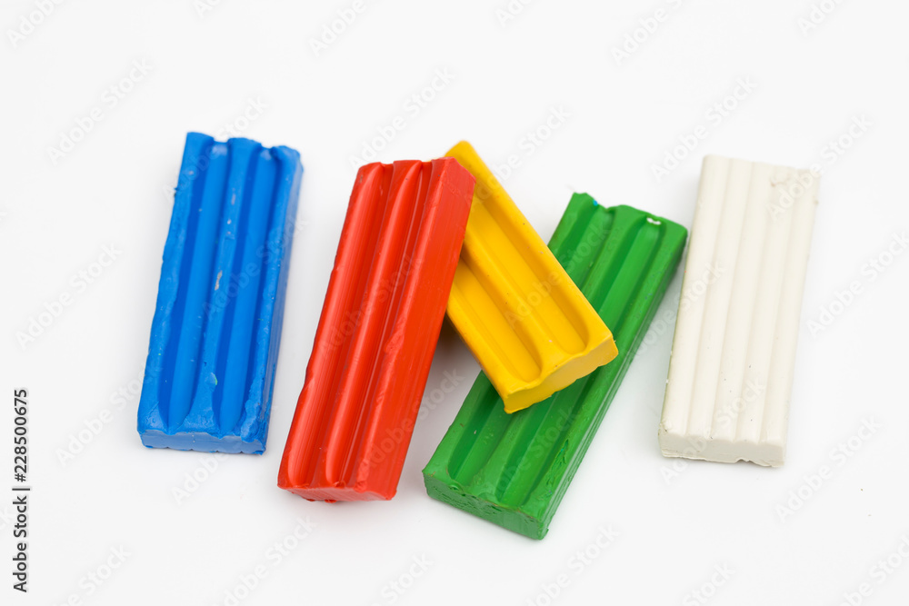 Fototapeta premium plasticine on the white background