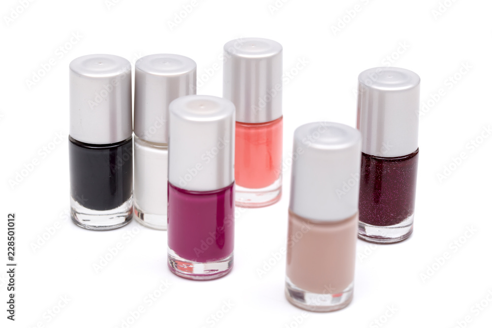 nail polish on the white background nail polish on the white background