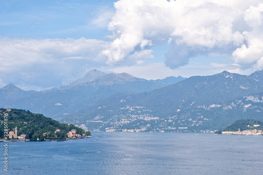 Beautiful clouds and mountains near Lake Como