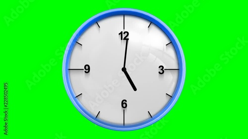 3D Animated Clock Looped Alpha Channel Included