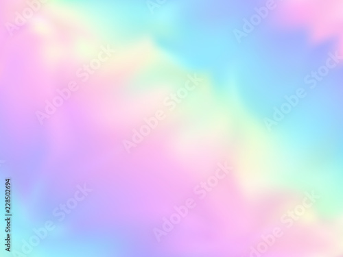 Holographic paper background in neon colors.