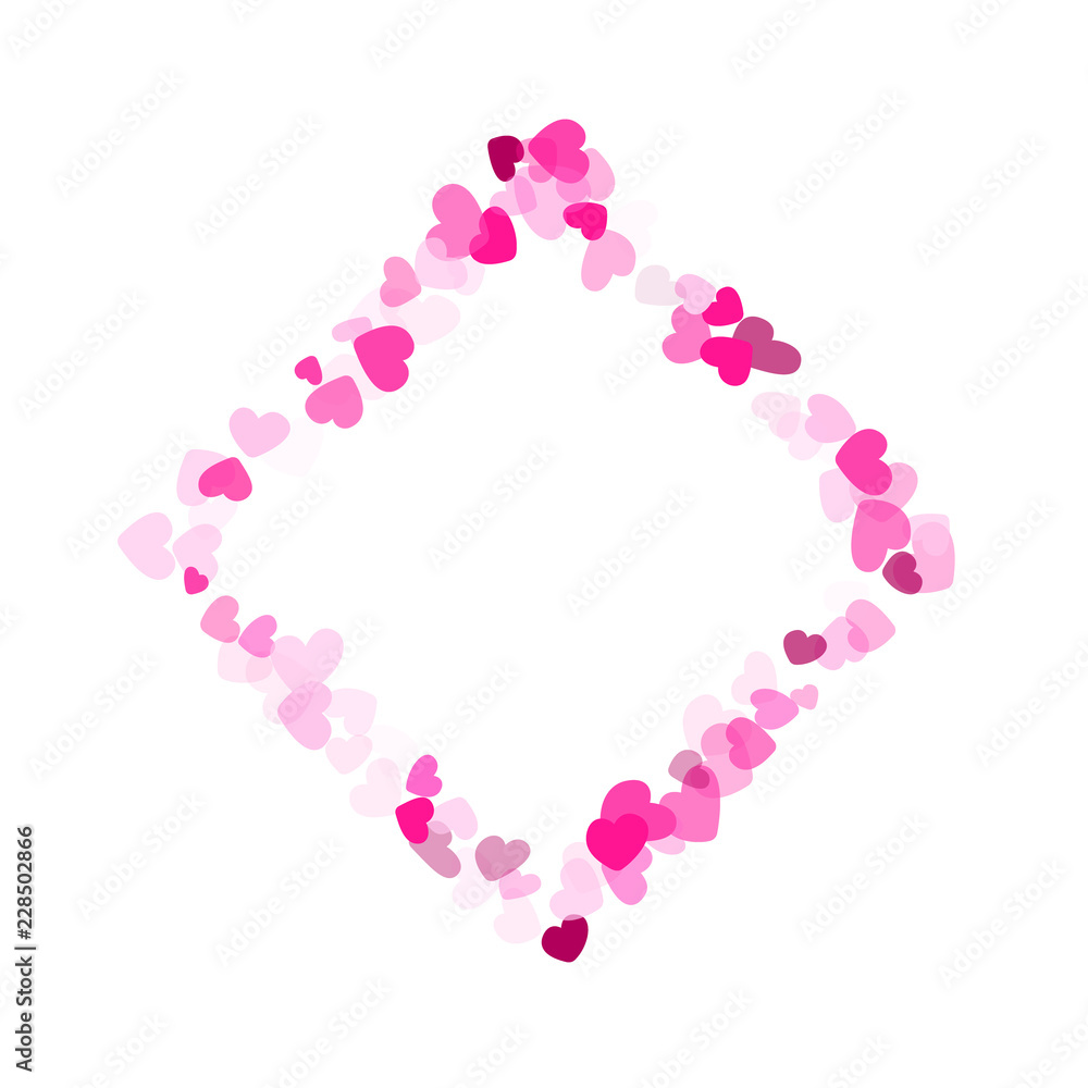 Hearts confetti flying vector background design.