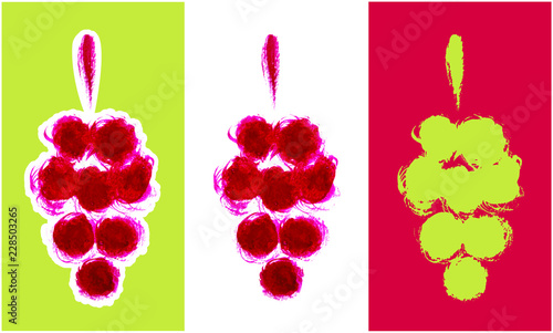 Grapes graphic vector, grapevine