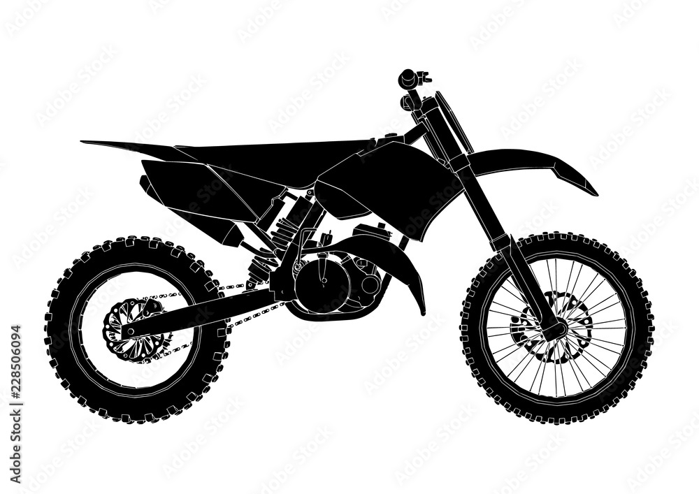Fototapeta premium motorcycle silhouette vector