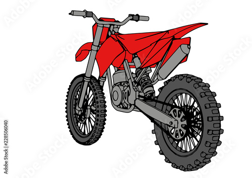 red motorcycle vector