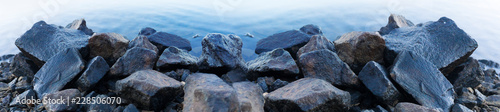 Stones by the river, water,...