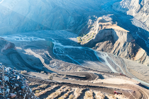 xinjiang anjihai grand canyon closeup photo