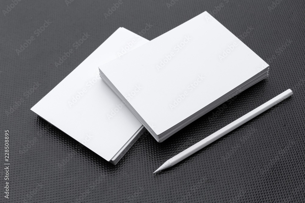 Blank stationery template on black background. Mock-up for branding identity. For design presentations Blank stationery template on black background. Mock-up for branding identity. For design presentations