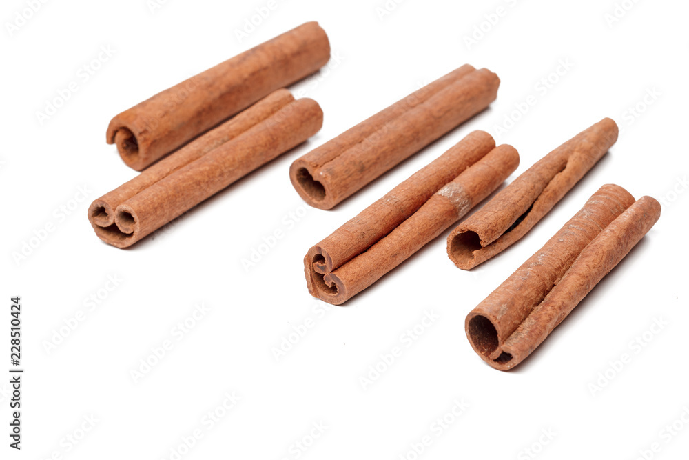 Cinnamon sticks isolated on white background Cinnamon sticks isolated on white background
