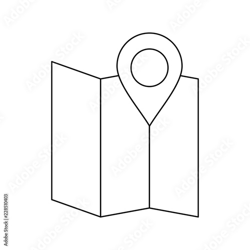 Map line black icon