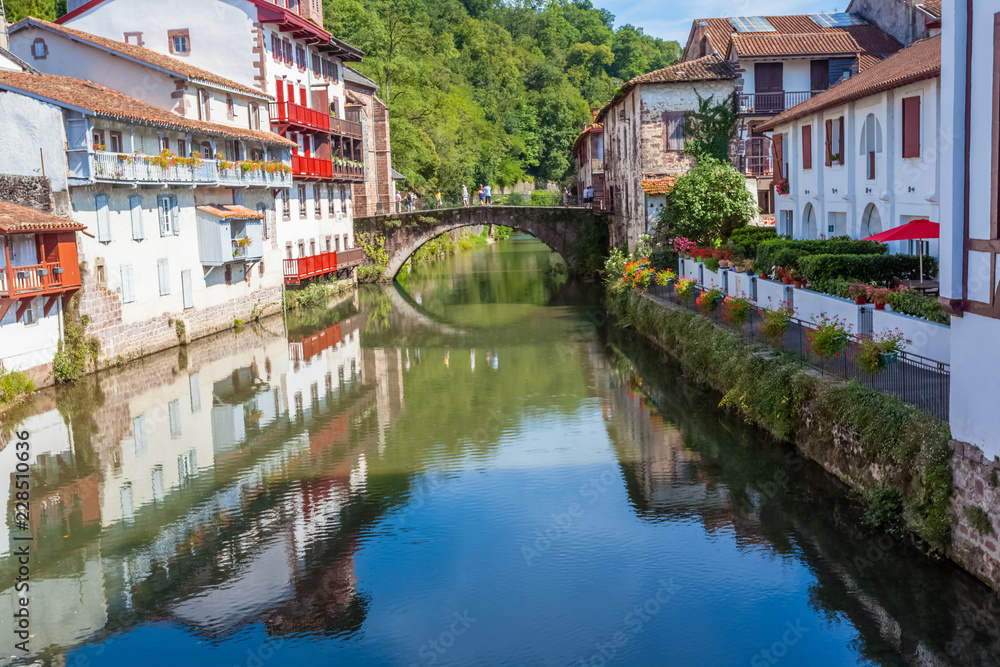 Obraz premium Saint-Jean-Pied-de-Port, pays Basque, France 