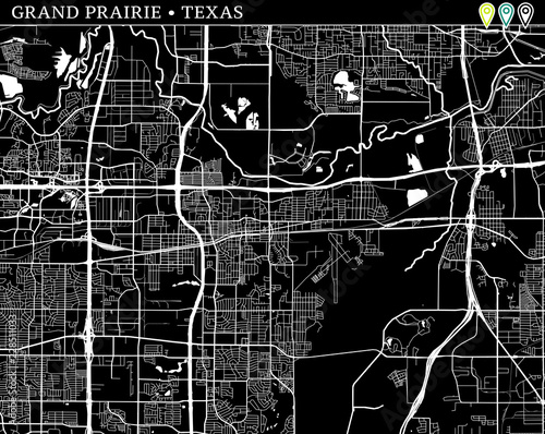 Simple map of Grand Prairie, Texas photo