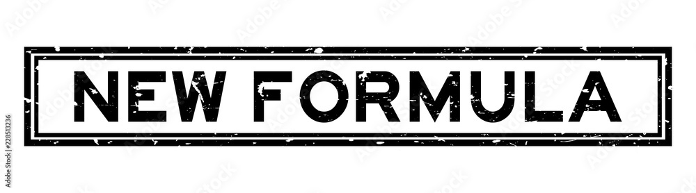 Grunge black new formula word square rubber seal stamp on white background Grunge black new formula word square rubber seal stamp on white background