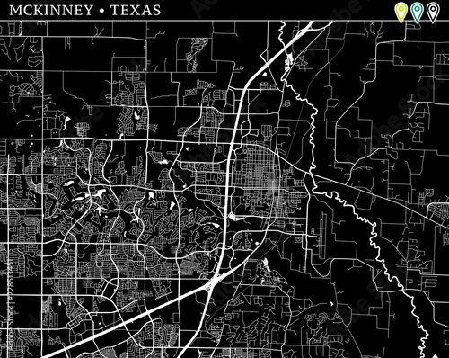Simple map of McKinney, Texas