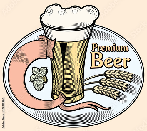 Premium beer decorative emblem