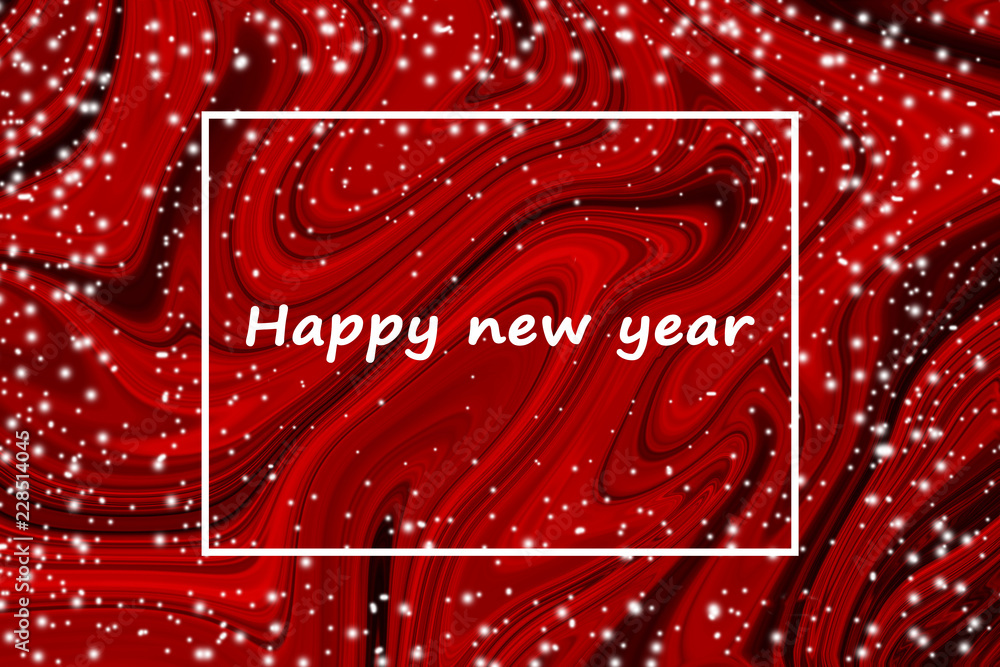 Happy new year with Red marble background for design. Happy new year with Red marble background for design.