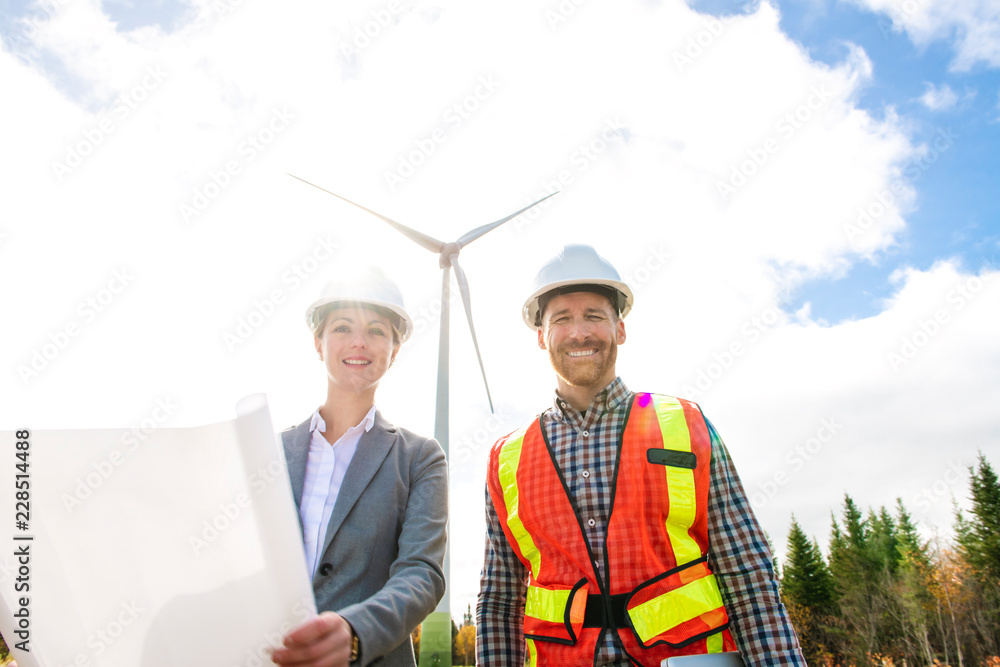 A Technician team Engineer in Wind Turbine Power Generator Station A Technician team Engineer in Wind Turbine Power Generator Station