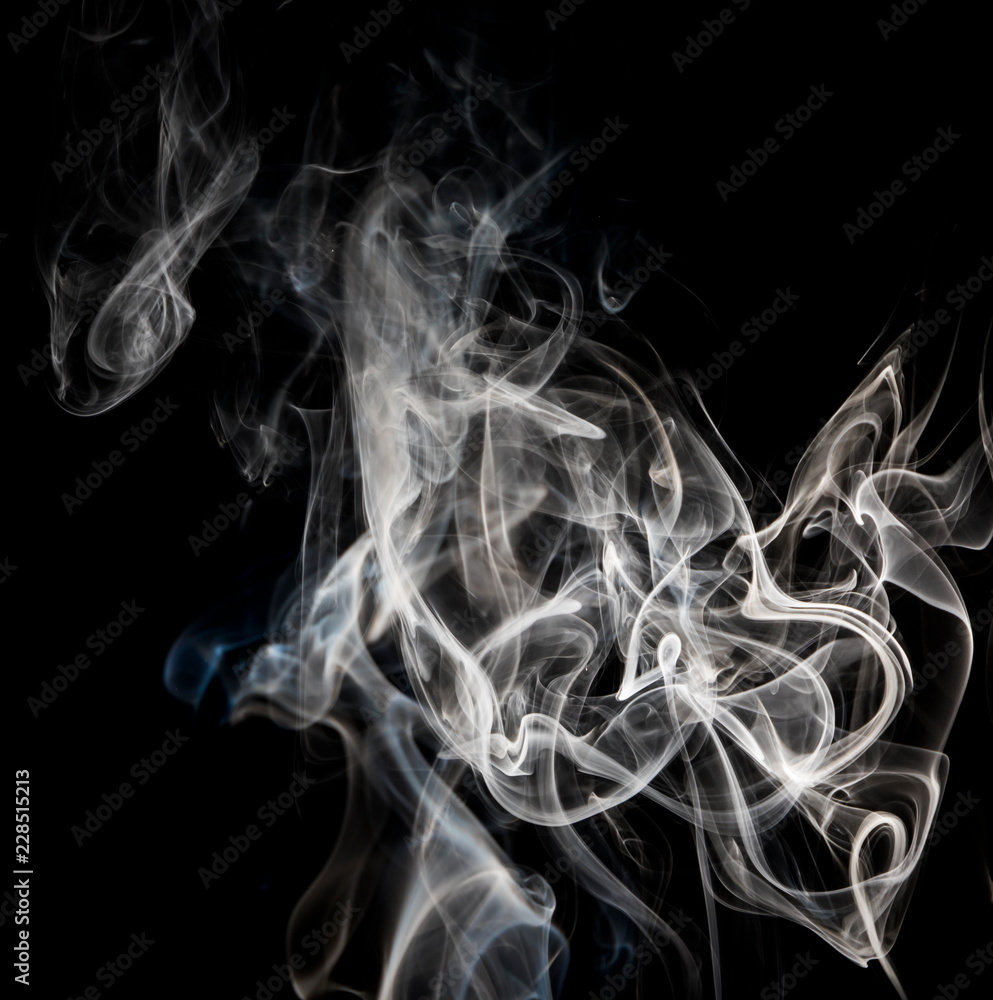 Obraz premium Smoke on black background
