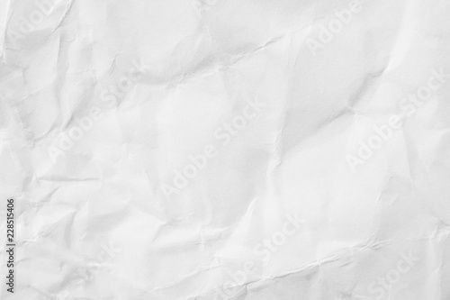 white paper is crumpled