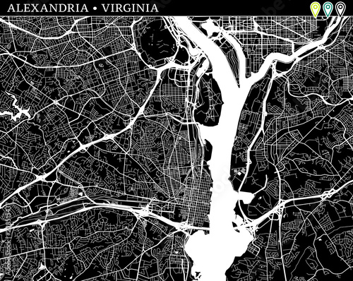 Simple map of Alexandria, Virginia photo