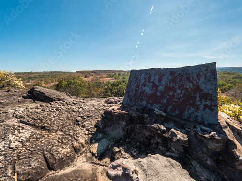 Rock mountain, Pha Taem National park in Ubonratchathani, Thailand photo