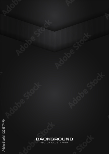 abstract arrow metallic black color black frame layout modern tech design vector template background
