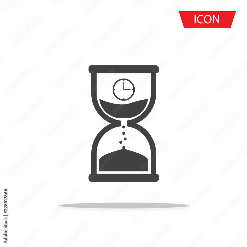 Hourglass icon vector isolated on white background. Hourglass icon vector isolated on white background.