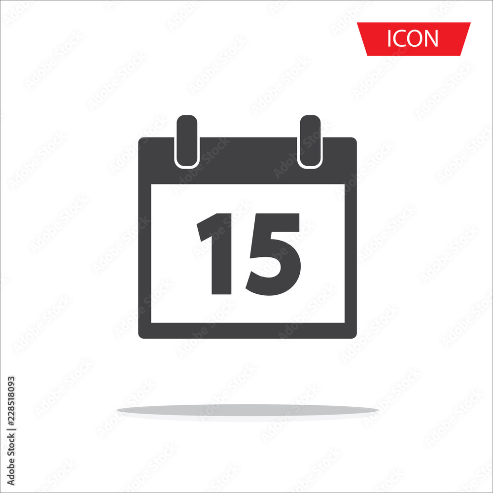 Calendar icon isolated on white background. Calendar icon isolated on white background.