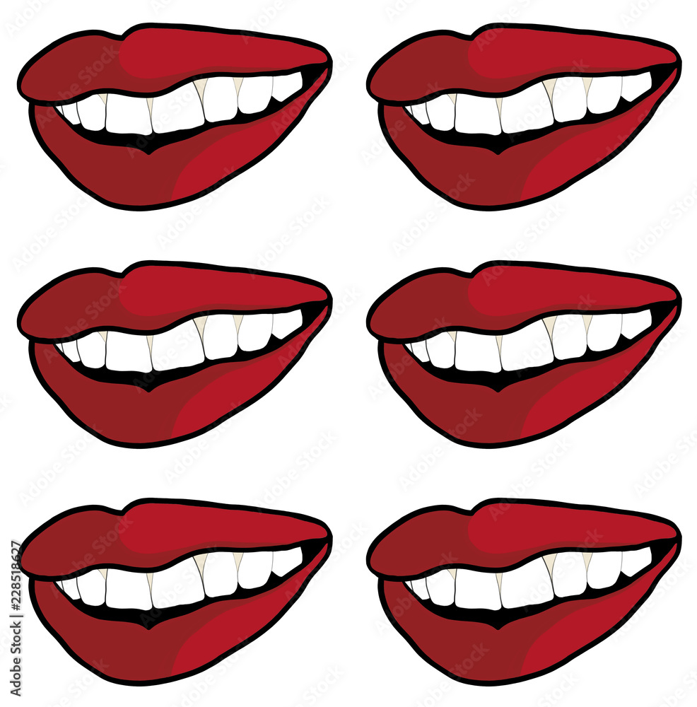 set of lips set of lips